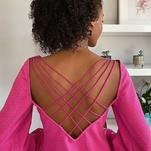 Free People Strappy Back Long Sleeve Top